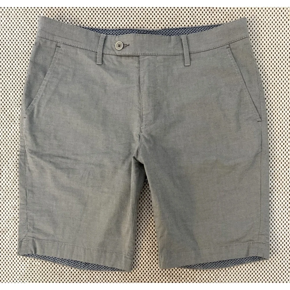 Ted Baker Mens Casual Golf Chino Stretch Shorts Size 32 Flat Front 19 In Length